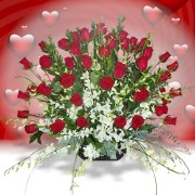 3 or 4 dozen Roses with Orchids