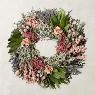 Pink Rose Garden Wreath